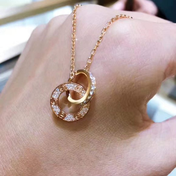 New! Love Pendant Charm Necklace Rose Gold - Picture 5 of 9